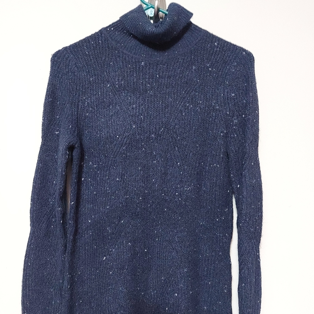 RW&CO Navy Blue Knit Turtleneck Dress - Picture 4 of 12
